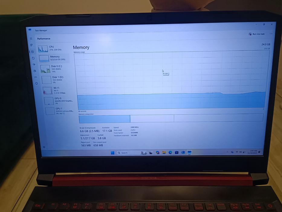 Acer nitro 5 AN 515-54-56MX