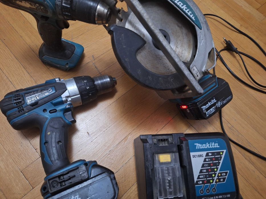 Set MAKITA - filetanta, fierastrau circular, acumulator, incarcator