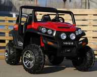 UTV electric pentru 2 copii Golf-Kart 4x 45W 24V cu Bluetooth #Rosu