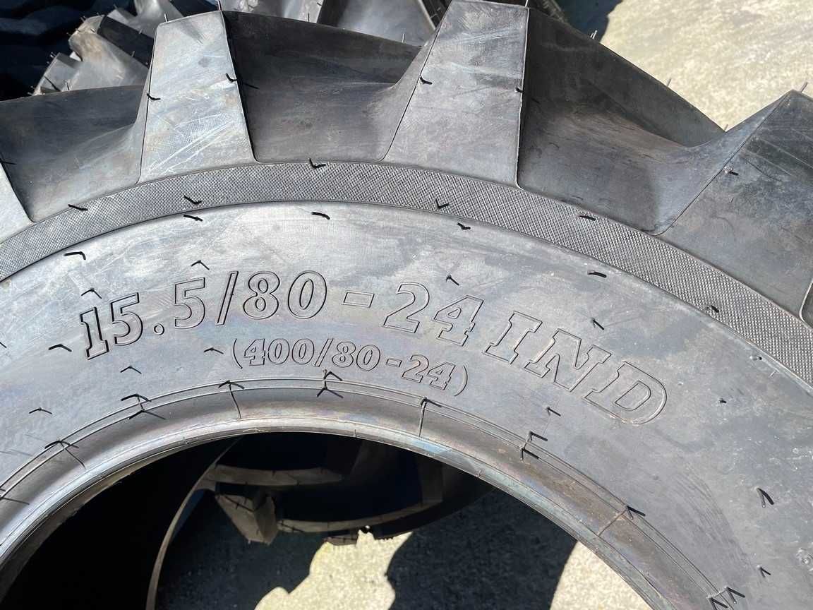 Cauciucuri noi 15.5/80-24 cu 16 pliuri marca BKT pentru manitou