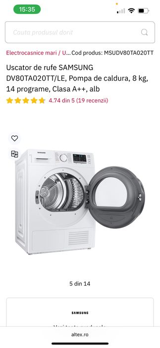 Uscator de rufe SAMSUNG