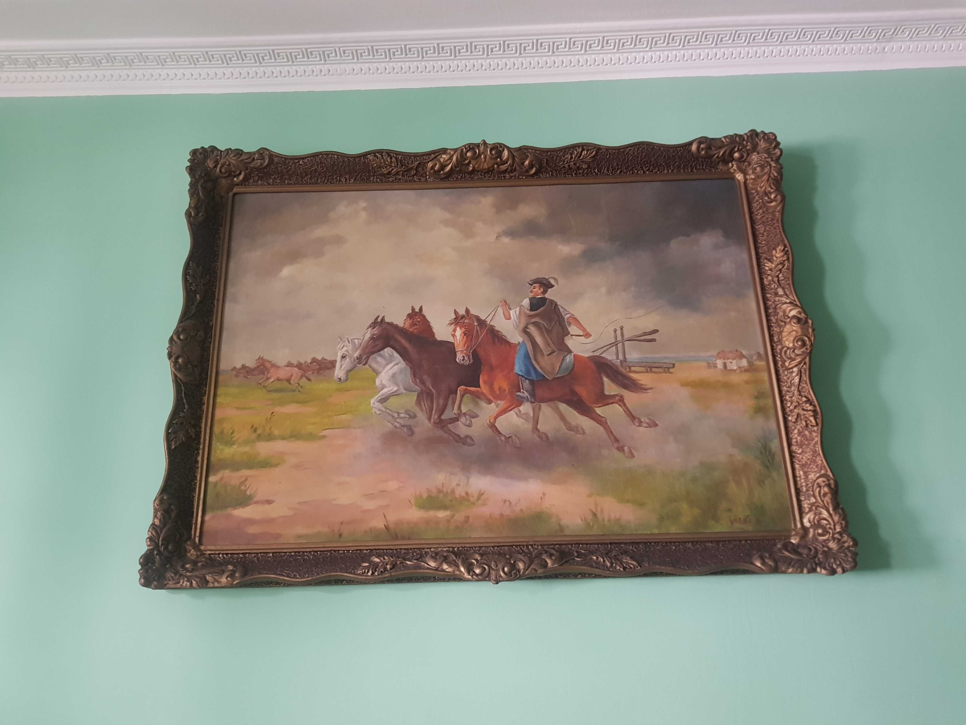 Vând o picturā superbā veche,  realizatā de VISKI JÀNOS.