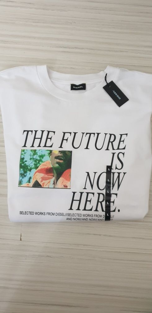 Diesel The Future is Now Here Cotton Mens Size L НОВО! ОРИГИНАЛ!