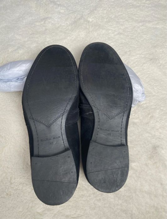 Loafers zara man, piele intoarsa, marime 41