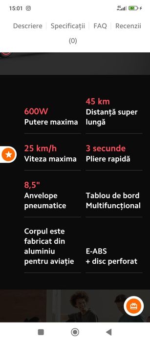 UrgentTrotineta electrica xaomi pro2 autonomie 45 km viteză 25 km cu l