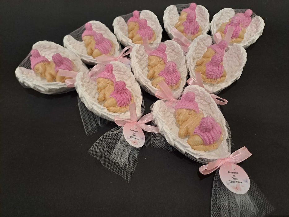 Подаръчета за гости, погача,кръщене, рожден ден или др. бебе с крила