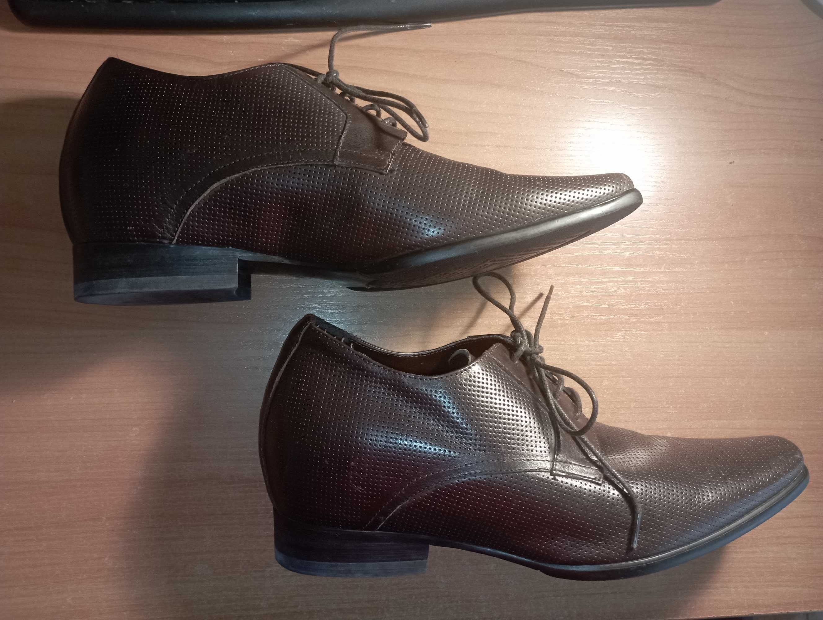 Мъжки обувки  от естествена кожа за увеличаване на височината, №40
