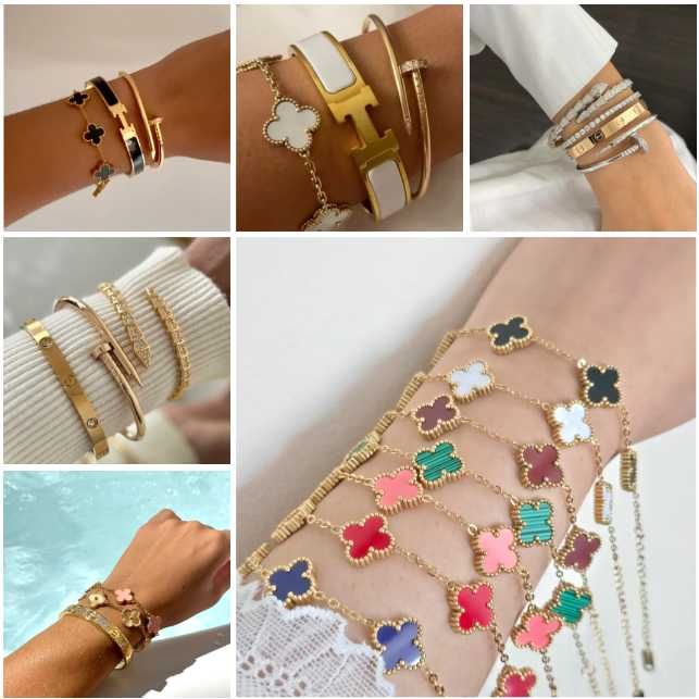 Луксозна Гривна с детелини Van Cleef Alhambra, Гривна Пирон Cartier