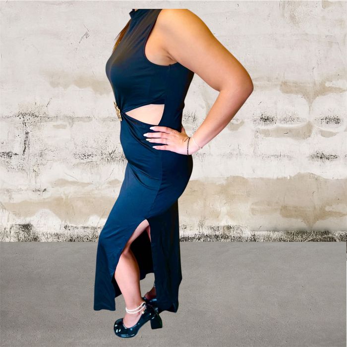 Черна рокля “ русалка “ дълга официална рокля с ключалка