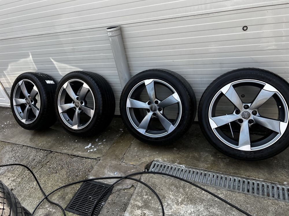 Jante  rotor audi cu anvelope de vara 245/45R18 Audi A4,A5,A6
