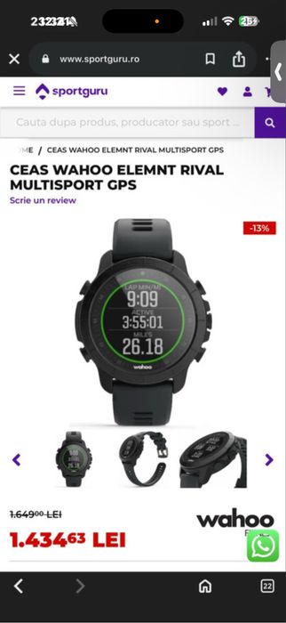 Ceas smart wahoo nou sigilat !