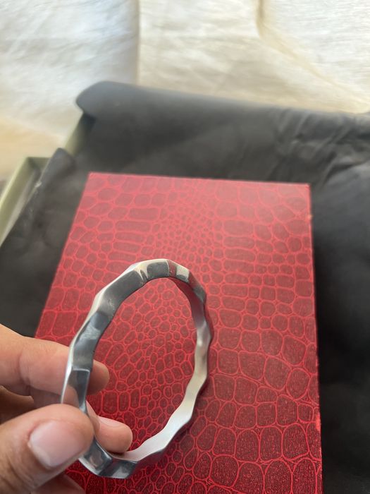 Bratara rotunda ondulata grea din argint model mexican,model deosebit