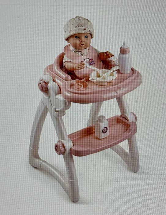 Papusa bebelus 40cm cu scaun de masa