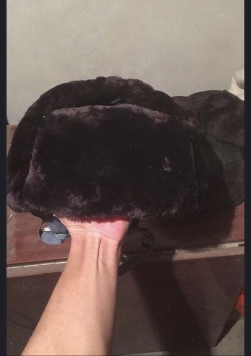 Каска ушанка, теплая