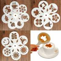 Set pentru decorare cafea sau prajituri, 19 sabloane cu forme diferite