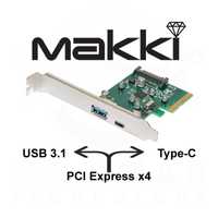 PCI-E card то USB3.1 A , Type C ports - MAKKI