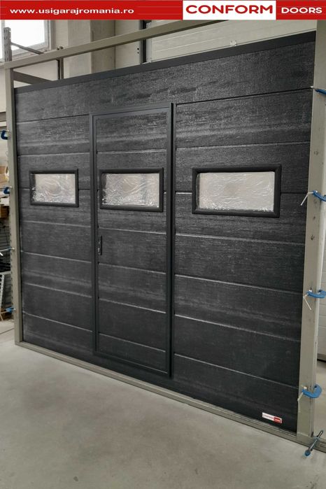 Usa garaj sectionala 3000x2500 gri antracit, automatizare si accesorii
