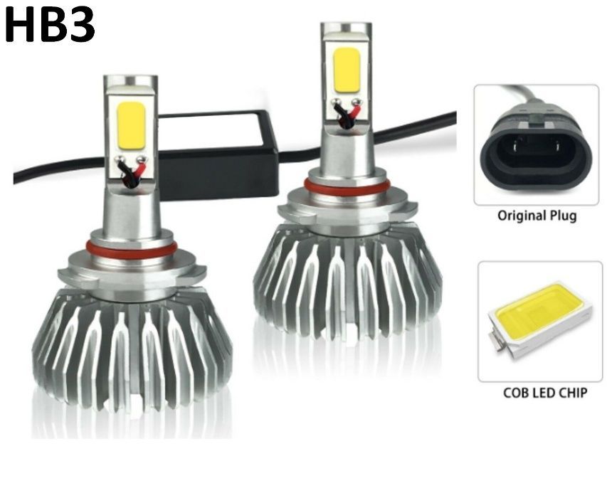 2бр. led 24w 3000lm диодни крушки h1 h7 h11 hb3 12v 24v