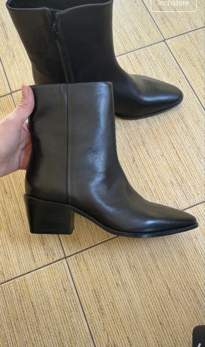 Cizme piele naturala noi Zara