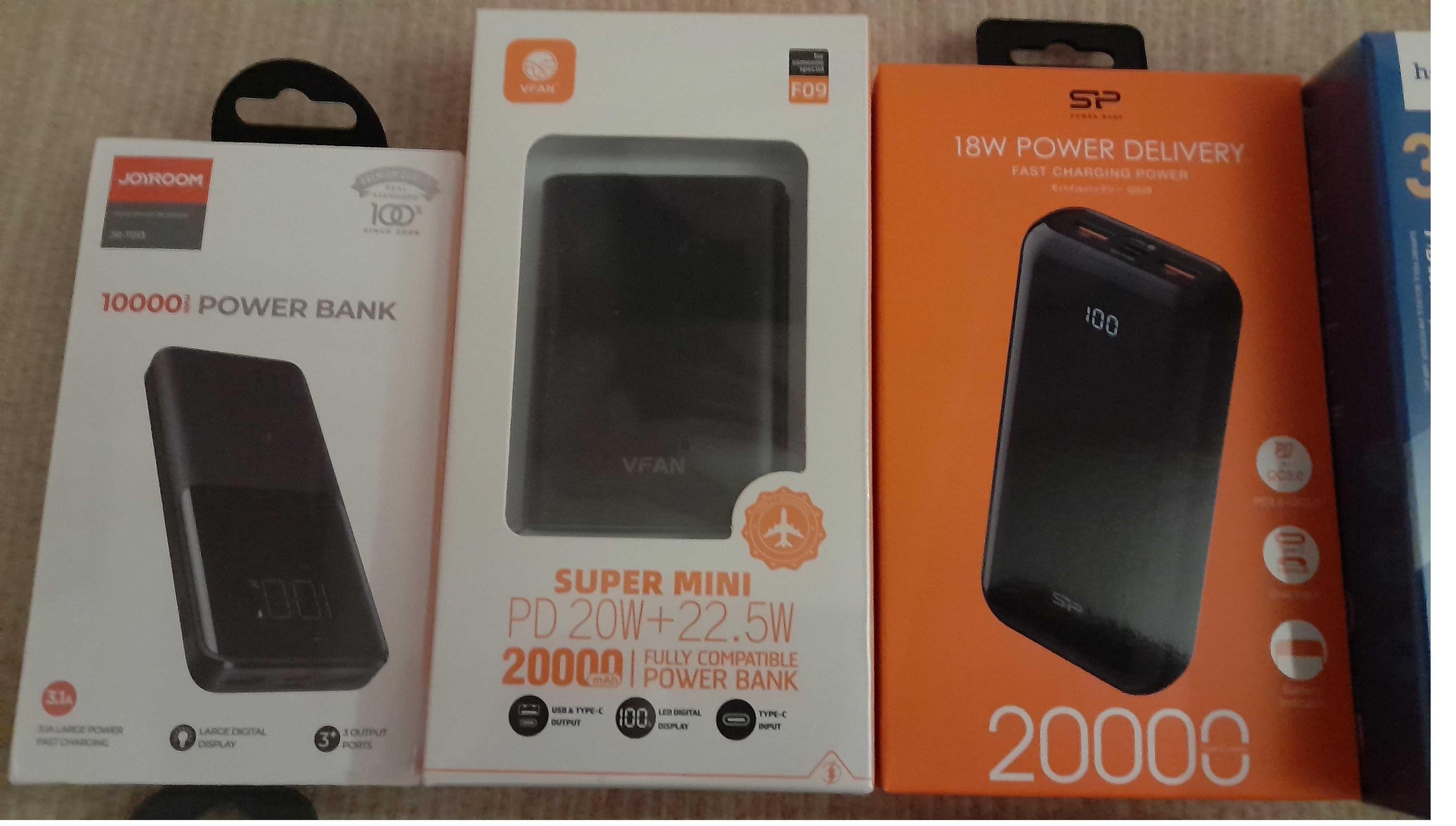 baterii externe powerbank 10000-20000mA superfast charge 22,5w , noi