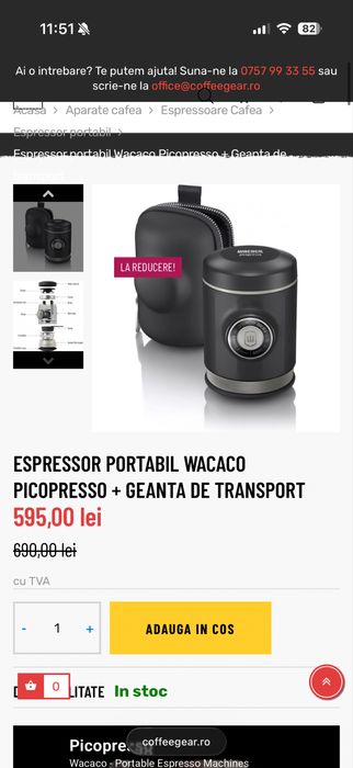 Espressor portabil Wacaco Picopresso