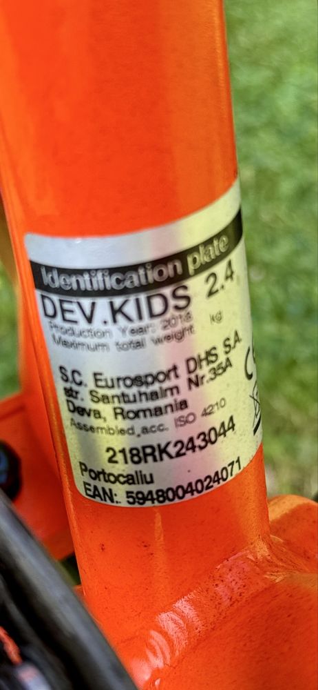Bicicleta copii DEV.KIDS 24