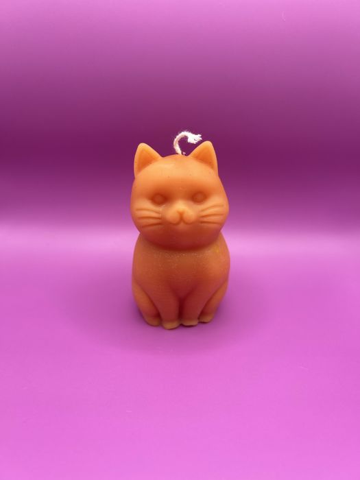 Lumanare Pisica din ceara naturala de albine