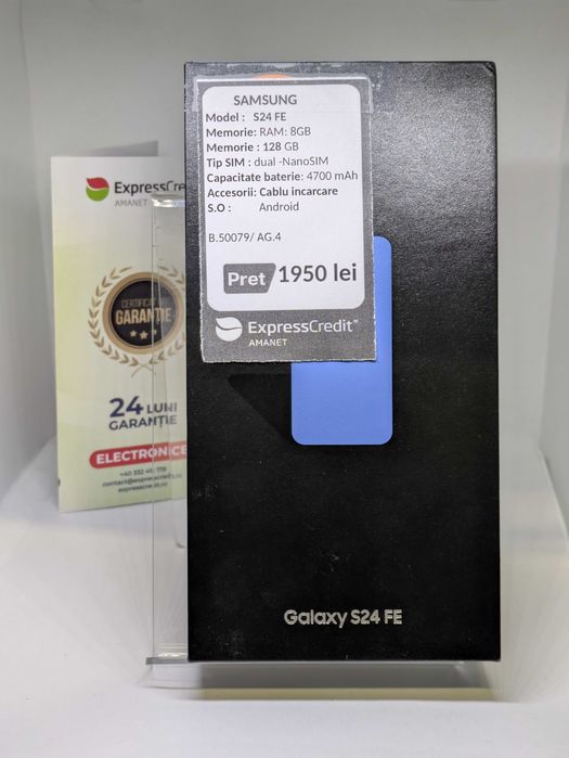 Samsung S24 FE 5G 5G 8/128Gb (AG4 Dacia / B.50079) Garanție 2 ani