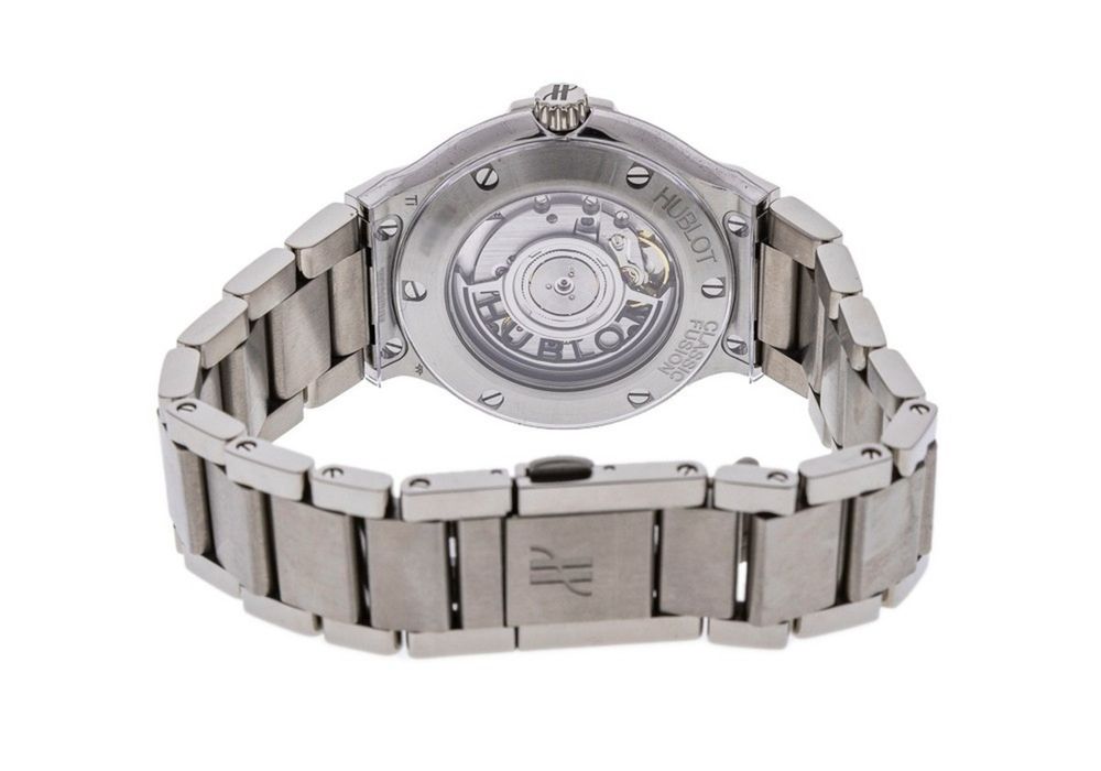 Hublot Classic Fusion 38mm Titan Dial Bezel Diamante Fabrica Automatic