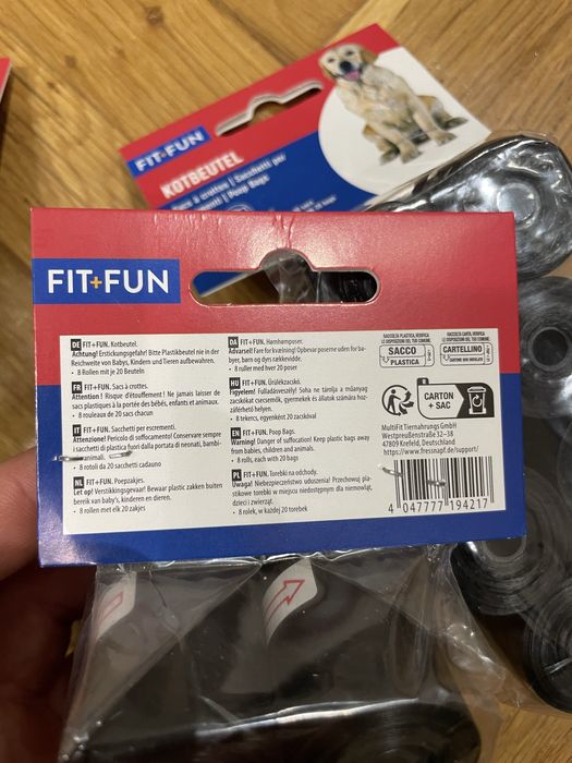 Торбички за кучешки испражнение Fit+Fun