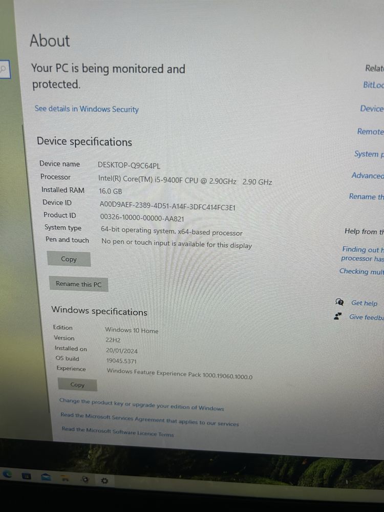 PC Gaming Myria i5-9400F / GTX 1060 6GB / 16GB RAM / SSD + HDD