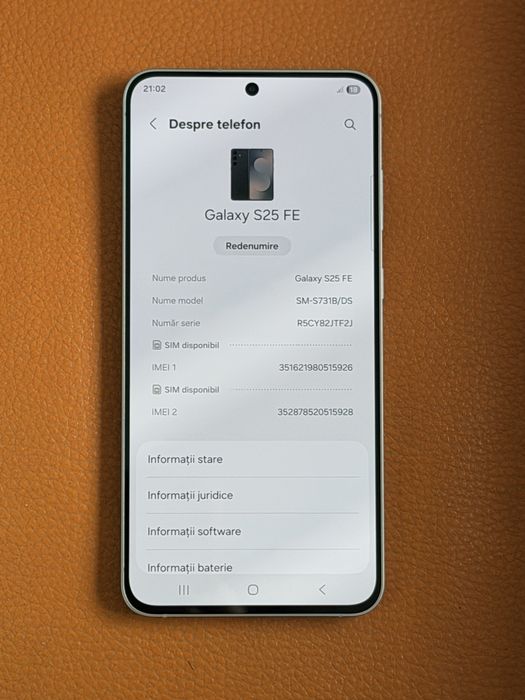 Samsung Galaxy S25 FE Preț 2100 lei fix