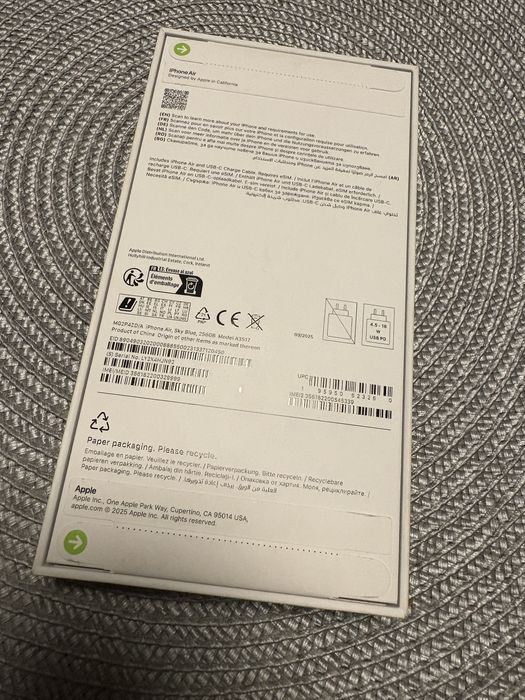 Iphone Air Sky Blue 256gb НОВ НОВ