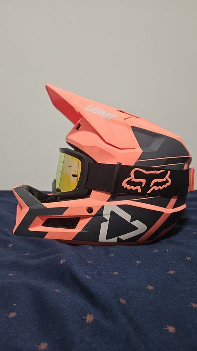 Casca Full Face Leatt Gravity 1.0 + Ochelari Fox Main Stray