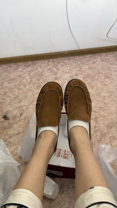 Лоферы на уральная замша