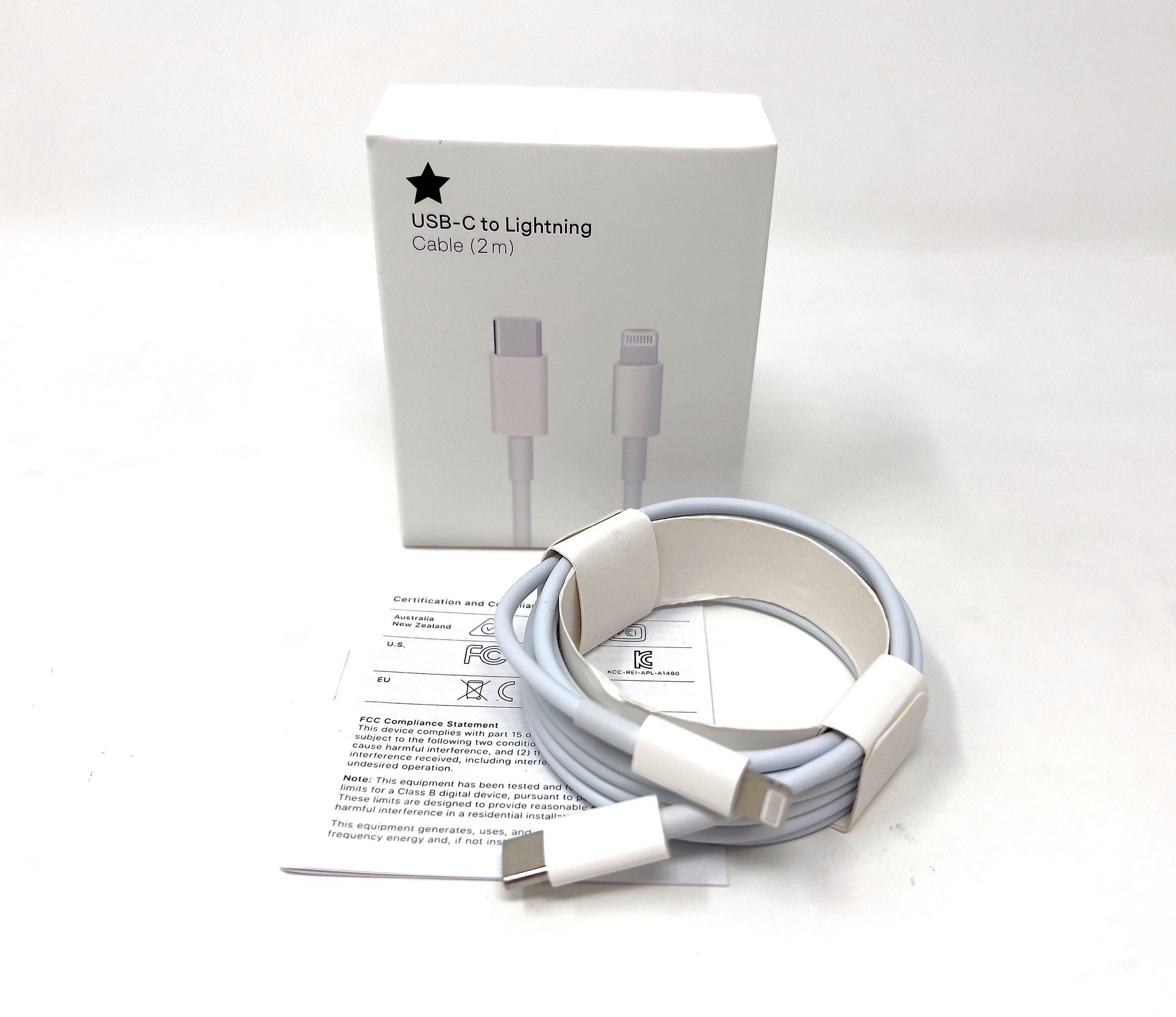 Зарядно Адаптер Кабел USB - C to Lightning 2m за Apple iPhone Айфон