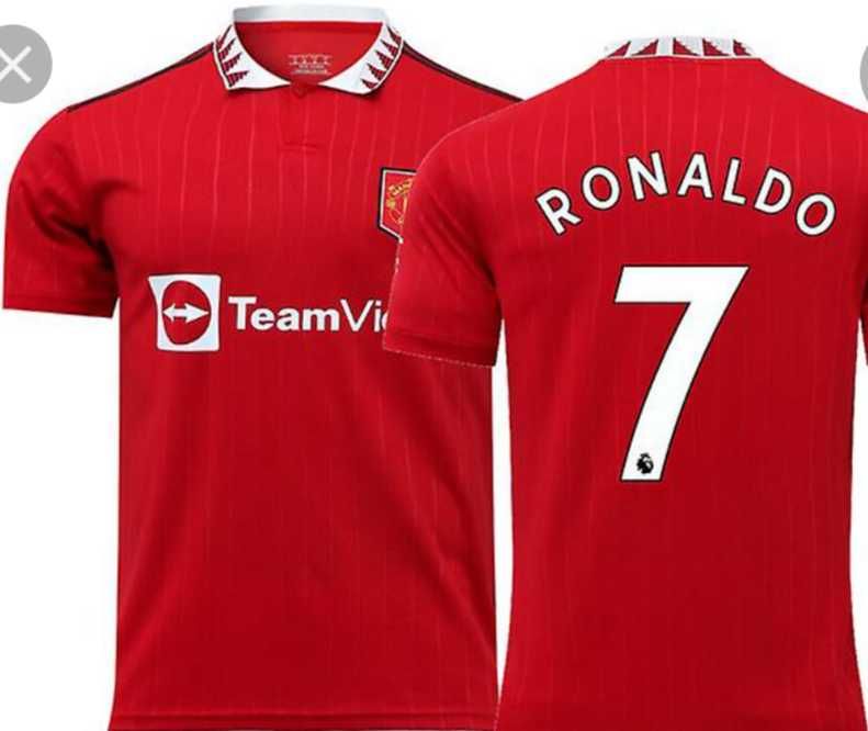 Cr7 Man Unaited Red And Black Комплект тениска шорти  2023 ronaldo