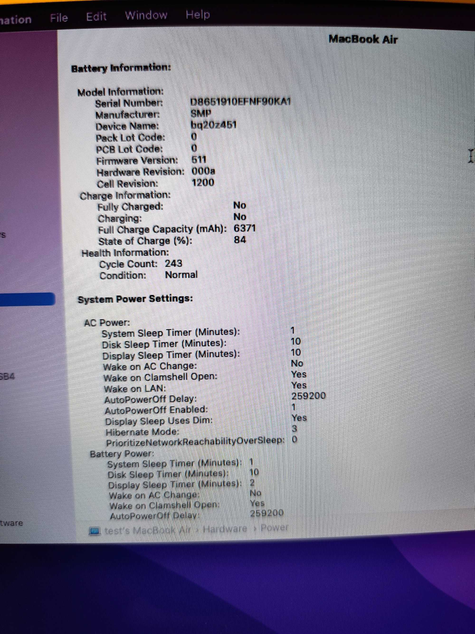 MacBook Air 13 2015 1.6GHz 8Gb RAM 128Gb SSD