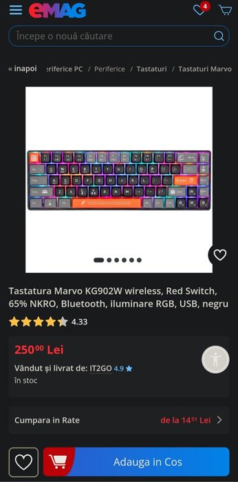 Tastatură Marvo KG902w