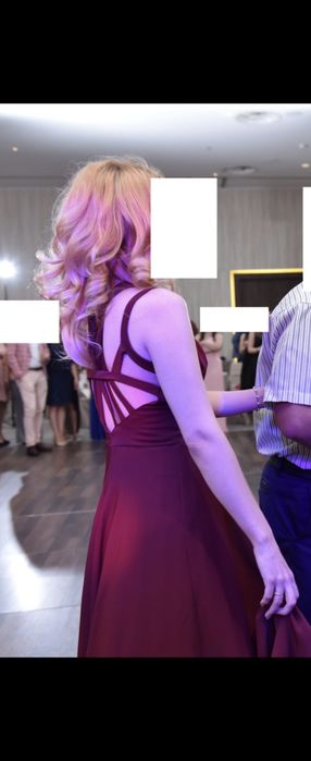 Rochie eleganta unicat făcută la comanda - deosebita vișiniu Burgundy