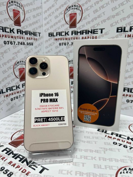 BLACK AMANET P2 •iPhone 16 Pro Max 256GB