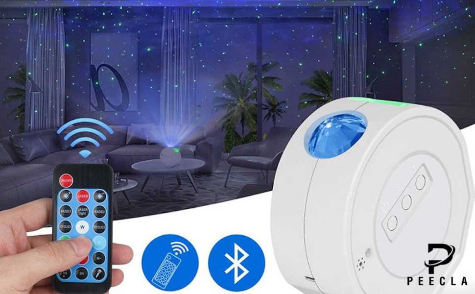 Проектор звездна галактика с Bluetooth високоговорител Peecla Galaxy