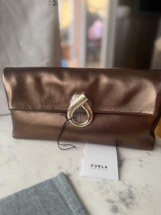 Furla оригинален чисто нов клъч чанта