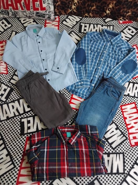 Cămașă, pantaloni,blugi,geaca de blugi pt baiat 7 ani