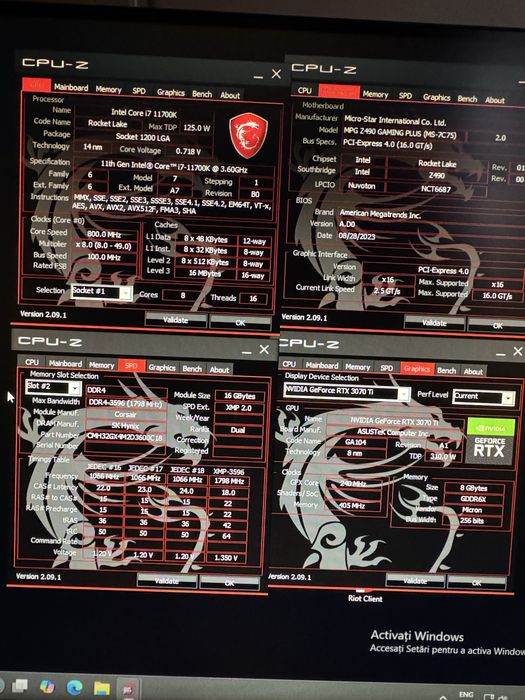 Pc gaming i7-11700K / 3070Ti 8Gb / 32 Gb RAM