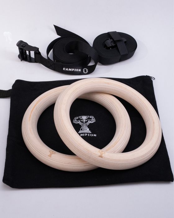 Inele de Lemn Pentru Gimnastica/Calisthenics