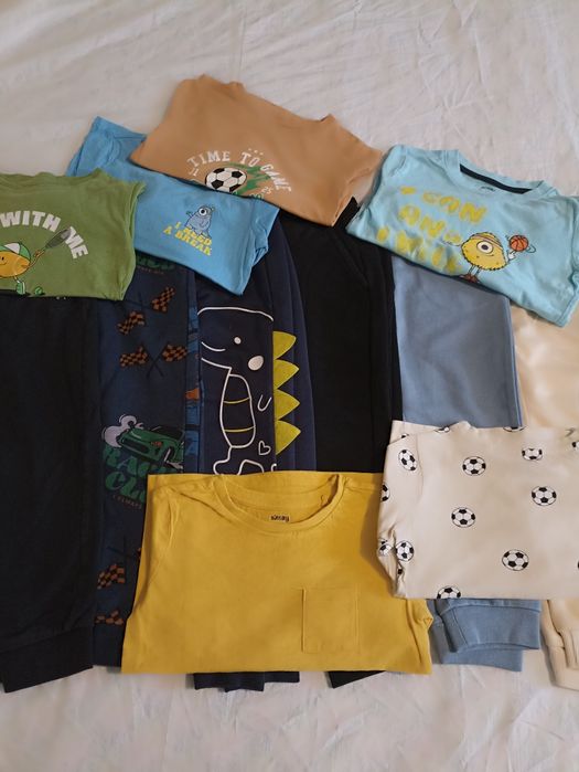 6 долнища 6 блузи с дълъг ръкав 104 рр