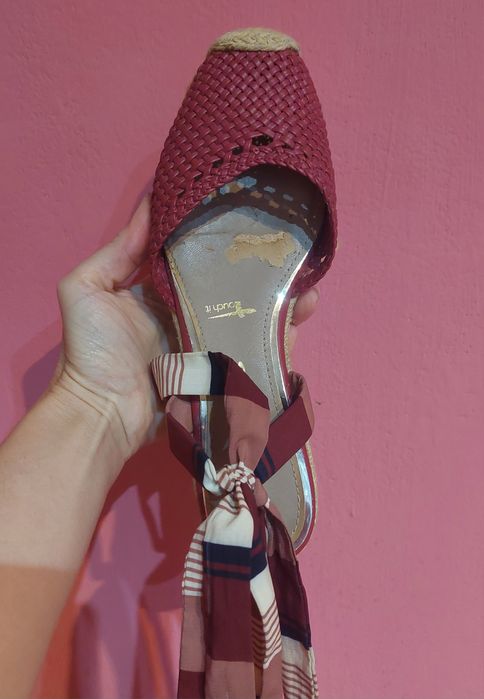 Pantof tip sandala cu panglică TAMARIS