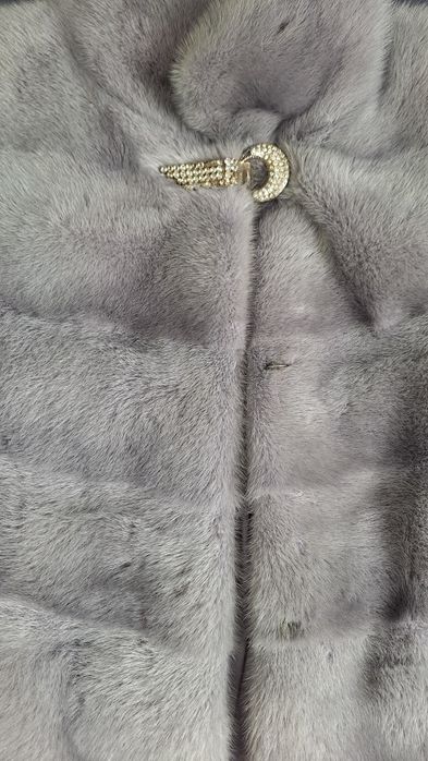 Норковая шуба пепельном оттенке