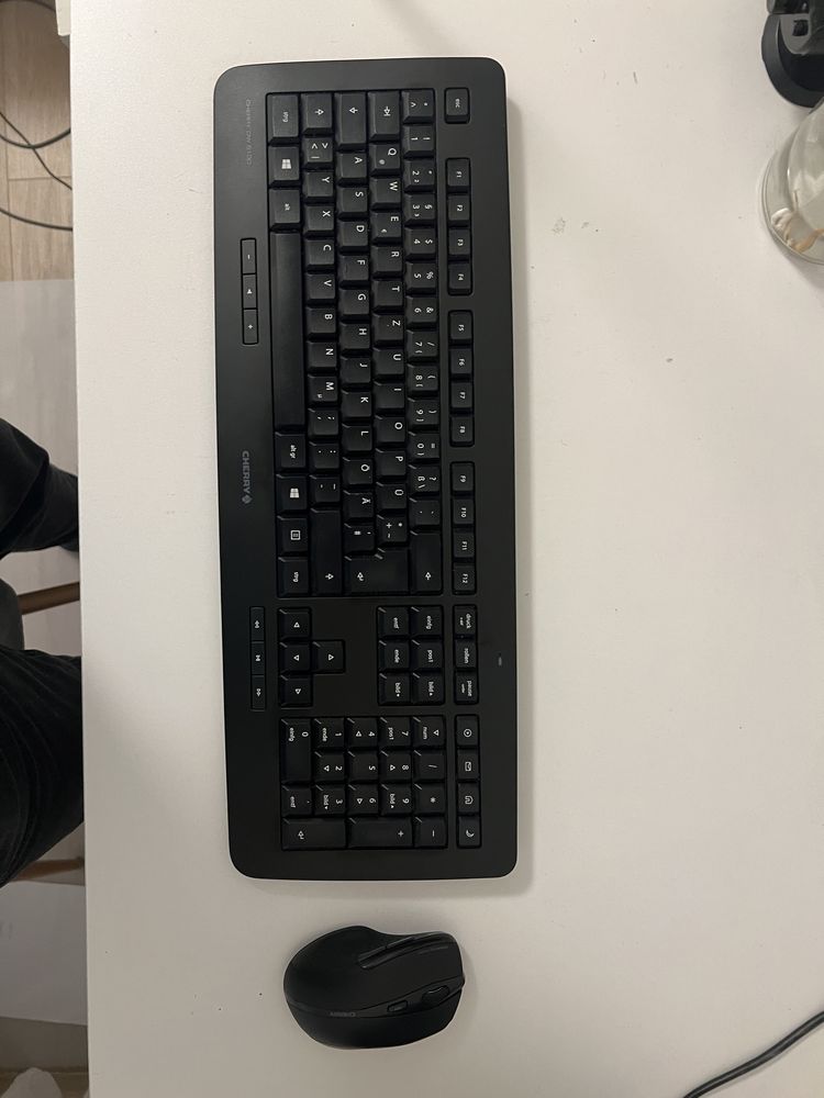 Kit tastatura cu mouse, Cherry DW 5100, Wireless, Negru